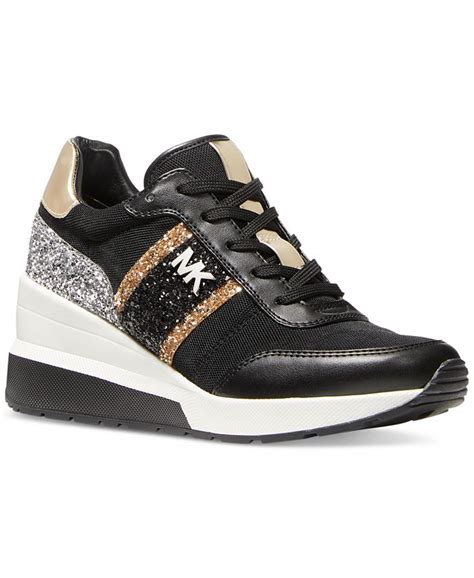 michael michael kors sparks trainer lace-up sneakers|michael kors rose gold trainers.